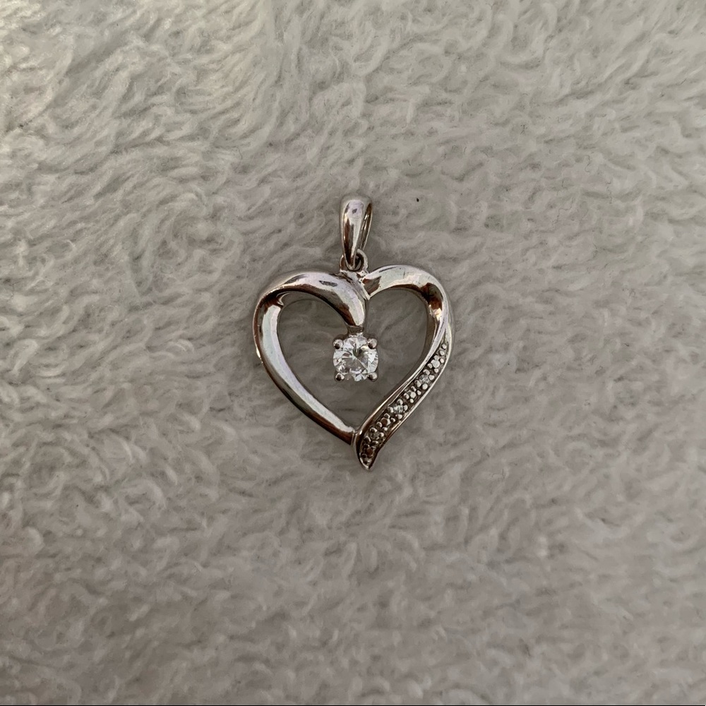 Sterling silver heart necklace charm